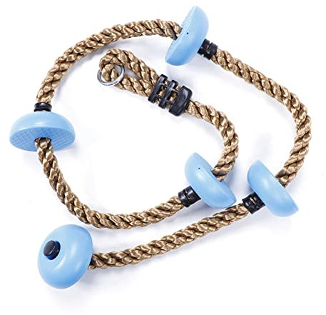 RiToEasysports Baumschaukel, Kletterseil, Baumhausschaukel, Scheibenschaukel, Spielplatzzubehör für Baum-Indoor-Outdoor-Spielplatz (Blue)