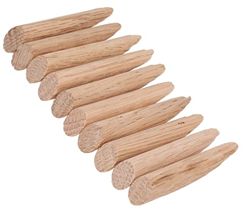 Holzloch-Vorrichtungsstopfen, 50-teiliges Taschen-9,5-mm-Dübel-Zubehör-Teileset-Set für Holzdübel aus Eiche (Eiche)