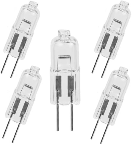 BULBEAWICK 5PCS G4 6V 30W Halogenlampen 6V 10W 20W dimmbare Glühbirnen mit hoher Helligkeit für Mikroskoplampen 6V-10W