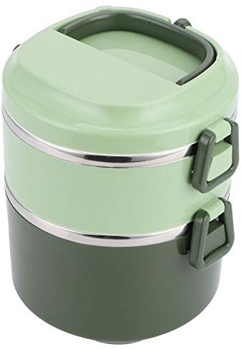 Walfront Portabel Pranzo Isolato, Lunch Box, Scatola per Alimenti Box Lunch in Acciaio Inossidabile Contenitore per Alimenti Portatile Utensili da
