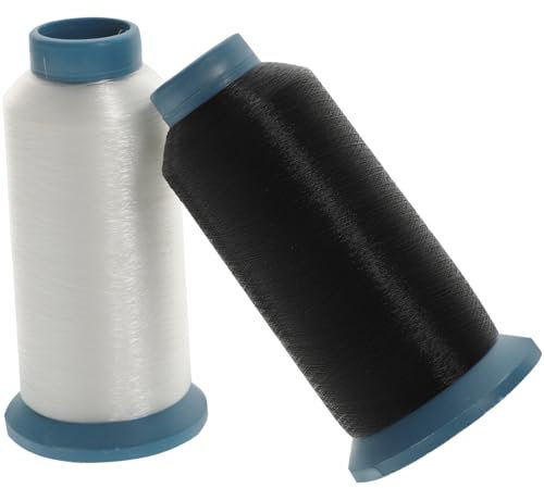 Lurrose 2rollos Hilo De Coser Transparente Hilos De Coser Suministros De Costura