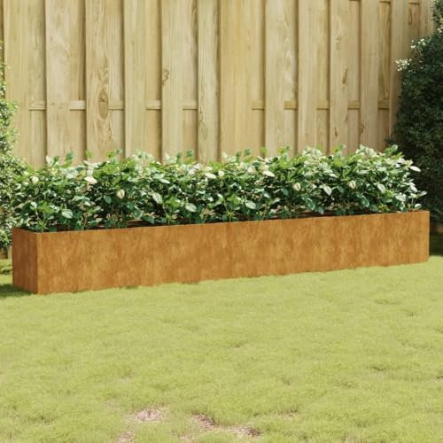 LLEZKBR Home & Garden,Lawn & Garden,Gardening,Pots & Planters-home-Garden Raised Bed 280x40x40 cm Corten Steel