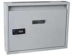 HBALDTEDC Cassetta Postale a Muro per Lettere, Cassetta Postale in Metallo da Parete, for Ingresso Interno ed Esterno, Case a schiera(Silver)