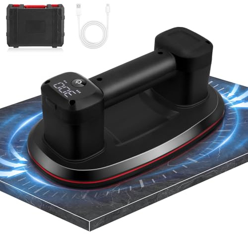 Sollevatore professionale a batteria con portata di 300 kg e display LCD – Sistema a doppio motore per piastrelle, vetro, marmo e superfici ruvide (4500 mAh, durata 12 ore, IP54, testato DIN)