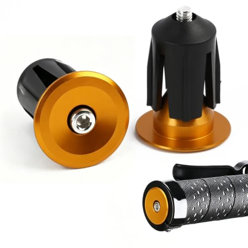 Wvxilyr 2 Pièces Bouchon Guidon Velo, Embouts de Guidon de Vélo, d'Embouts de Guidon de Vélo, Bouchon Guidon VTT, Bicycle Handlebar Ends, Embouts de Guidon pour Vélo de Route et VTT (or)