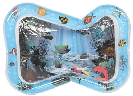 ZUNOXAZ Colchoneta de Agua Inflable para Bebés Temática Marina Juguete Sensorial para Tummy Time en Exteriores y Interiores