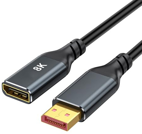 Oxtxuzdm 8K To Cable Adapter Bidirectional Female Extension Cord Converters For Laptop To Cable