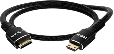 Cable mini a mini HDMI 8K/4K de 0,5 m, corto de 50 cm, cable HDMI tipo C bidireccional de 48 Gbits, 8K@60Hz, 4K@120Hz, compatible con cámara, videocámara, monitor portátil, tableta, tarjeta gráfica