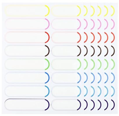 96PCS Name Labels Stickers, Waterproof Personalized Name Tags for Water Bottles, Lunch Boxes, Pencil Cases, School Supplies, Multicolour Name Sticker Set
