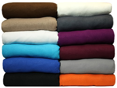 NatureMark Winter Thermo Fleece Spannbettlaken, Spannbetttuch in vielen Farben und Größen Bettlaken | 90 x 190 bis 100 x 200 cm - lila