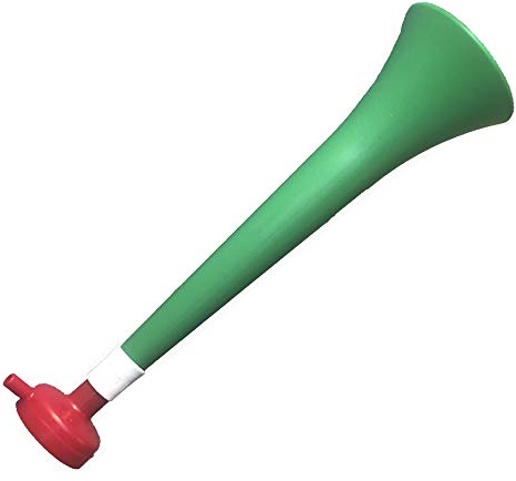 FUN FAN LINE - 3er-Pack Vuvuzelas aus widerstandsfähigem Kunststoff | Animationstrompeten für Fußball, Sportveranstaltungen und Partys | Hupe extremer Lärm 120 DB | Party-Accessoire Fans (Italien)