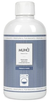 MUHA' | Wäscheparfümkonzentrat, frischer Duft, rein, ideal für Waschmaschine oder Handwäsche, langanhaltender Duft, 400 ml
