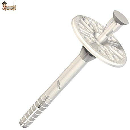 Bricoloco Cheville pour fixation de panneaux isolants 10 x 150 mm. Cheville de fixation de panneaux isolants avec clou en nylon