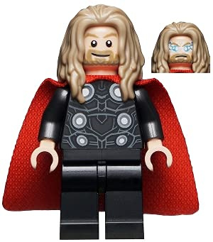 LEGO Marvel Super Heroes Thor Long Dark Tan Hair Minifigure from 76192 (Bagged)