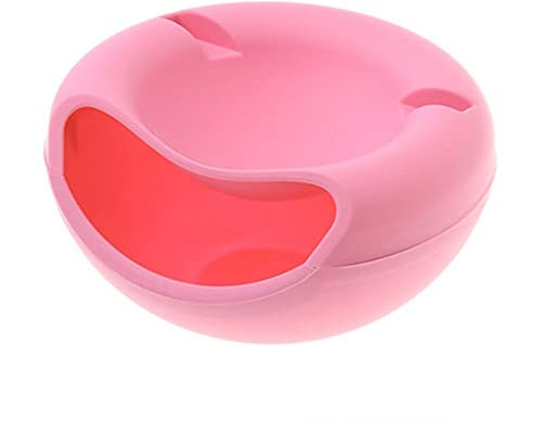 Double Layer Multipurpose Snack Bowl Flat for Lazy Snack Kitchen Fruit Plate Sunflower Seed Box Living Room Dishes