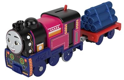 THOMAS AND FRIENDS, Thomas & seine Freunde, batteriebetriebene Spielzeuglok Toby mit Frachtanhänger für Kinder im Kindergartenalter ab 3 Jahren, HTN30
