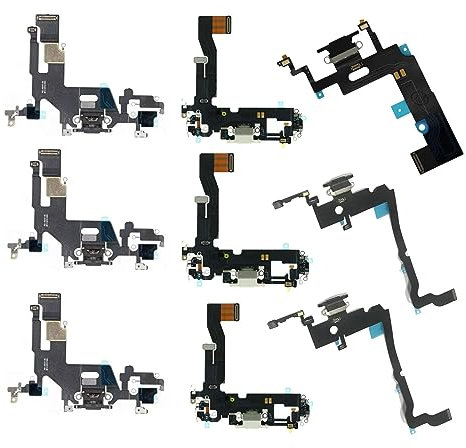 GenieMart® Charging Port Replacement Cable for iPhone X XS XR 11 12 Pro Max - Durable Flex Cable with USB Dock & Mic - (For iPhone XS)