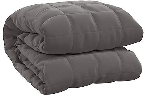 Tidyard Gewichtsdecke, Schwere Decke, Schwere Bettdecke aus 100% Baumwolle, Heavy Weighted Blanket, Entspannungsdecke Therapiedecke, Für Stressabbau & Angstzustände, Grau 140x200 cm 6 kg Stoff