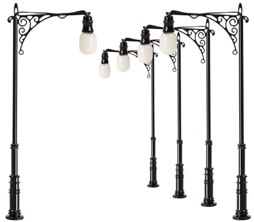 Evemodel 5 Stück Modell LED Spur N 1:160 Zug Bahn Beleuchtung Lampe Straßenlaterne Modellbau LED Licht Puppenhaus Dekor