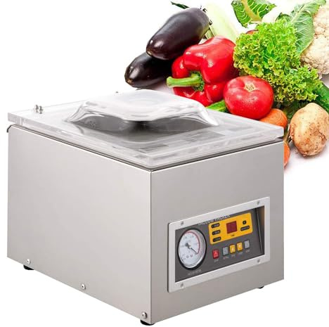 HLGKBY Commercial Kitchen Food Chamber Fresh Packing Sealer, Commercial Vacuum Packing Sealing Machine, Automatic Food Package Device,Digital Vacuum Packing Sealing Machine for Tea, Food, Shops