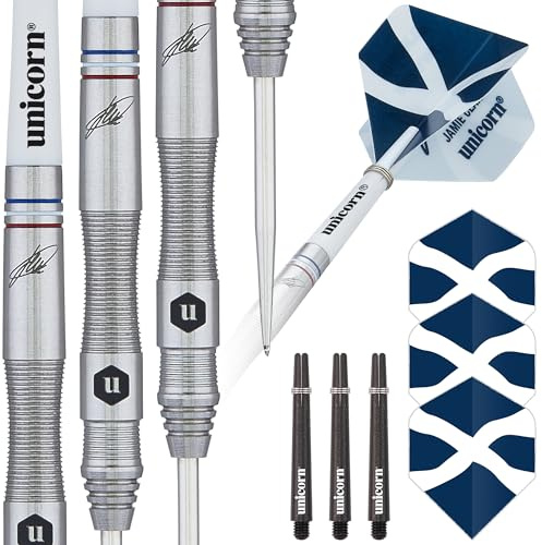 Unicorn Jamie Clark Global Dartpfeil-Set, blau/weiß, 22 g