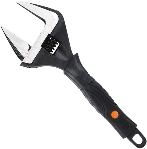 Sharp-tec Chiave inglese regolabile da 300 mm (300 mm), apertura grande con ganascia larga 60 mm, acciaio al cromo vanadio, finitura in ossido nero, strumento idraulico resistente e fai da te con