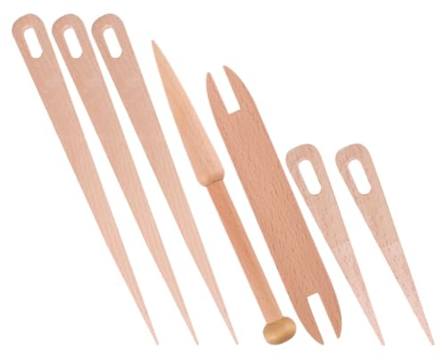 HOODANCOS Holzstab-Set Für Schiffchen Stricken Weben Schiffchen Weben Häkelnadel Für Anfänger