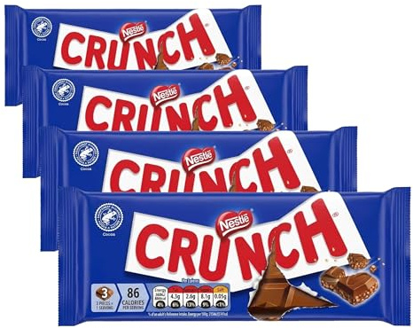 Crunch - Tablette Chocolat au Lait et aux Céréales - 2x100g - Lot de 8