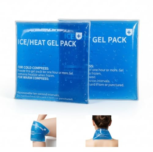 Impacchi di ghiaccio in gel, impacchi freddi per il recupero delle lesioni, impacco freddo per alleviare il dolore, impacco caldo freddo allevia l'infiammazione, artrite per mal di testa, caviglia,