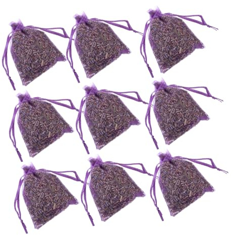 Alipis 12 Bolsitas de Lavanda Aromáticas para Armarios y Cajones 10g Bolsa Portátiles para Hogar y Vehículos 12 Piezas