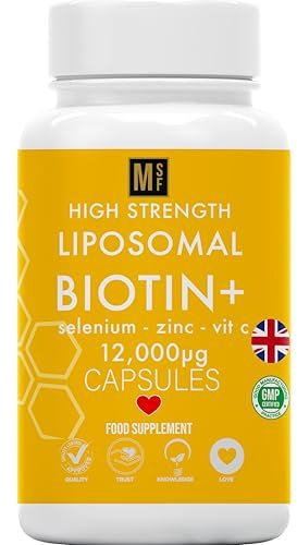 Biotin Hair Growth Vitamins 12,000mcg | 180 High Strength Biotin Supplement | Selenium Zinc & VIT C Complex D - Bio tin Tablets | 6 Months Supply Vegan
