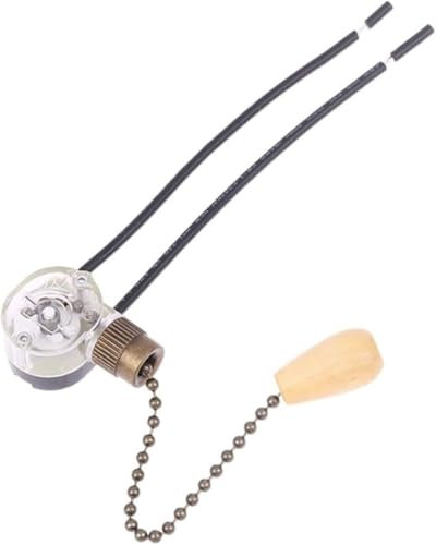 Interrupteur de ventilateur de plafond, interrupteur à chaîne de traction, interrupteur à tirette universel for lampe murale, ensemble d'outils de remplacement for ventilateur de plafond(Bronze)