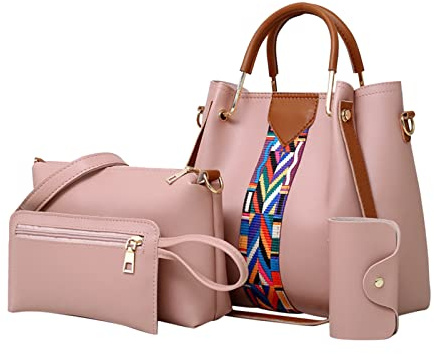 Cadeau Fete des Meres Sacs à Main Portés Main Femme Sac Bandoulière Femmes Cuir Pochettes Bandoulière Mode Sacs Portés Main D'Épaule Fourre-Tout Portefeuille Set Voyage Quotidien Travail École