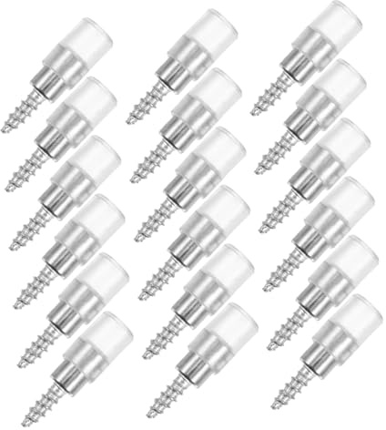 HOLIDYOYO 100pcs Pegs for Shelves Self Tapping Screw Support Pegs Silicone Sleeve for Wardrobe Case Kitchen Cabinet