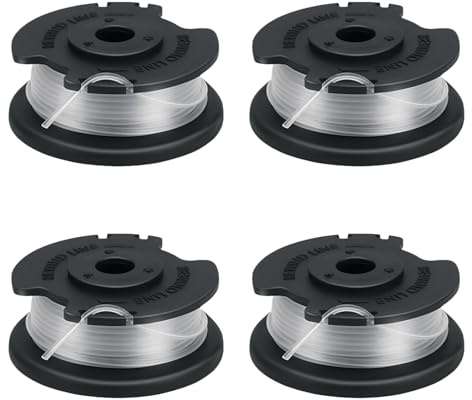 4 piezas bobina de repuesto para Einhell GE-CT 18/28 Li, Compatible con GE-CT 18/260 Li & GE-CT 18/28 Li TC, Hilo de nylon 1,6 mm, Accesorios para recortadora de césped