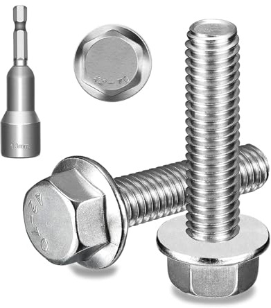Ezitruz 25Stk Flanschschraube Sechskantschraube M8x40mm Bundschraube DIN 6921 Edelstahl A2 V2A Schrauben Mit Flansch Für Möbeln, Bauwesen, Ingenieurwesen