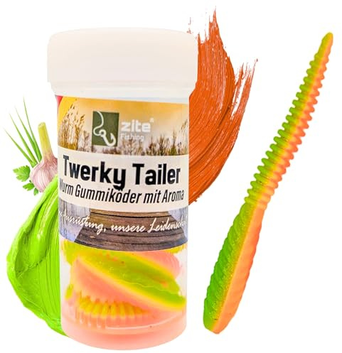 Zite Fishing Twerky Tailer Forellenköder Gummi | 3in1 Gummiköder / | Angelköder Forelle | Made in Germany | Phthalatfrei | Forellenangeln Köder&Spoons Alternative, Forelle