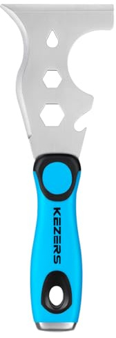 KEZERS Espátula multifunción de 3 pulgadas (7,62 cm) para taller, rascador de pintura para pintar y para carpintería con extremo de martillo de metal, removedor de pintura multiusos para construcción