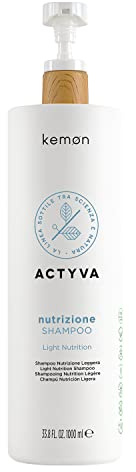 Kemon - Actyva Nutrizione Shampoo, Azione Idratante e Protettiva per Cute e Capelli Secchi, Effetto Lucentezza - 1000 ml