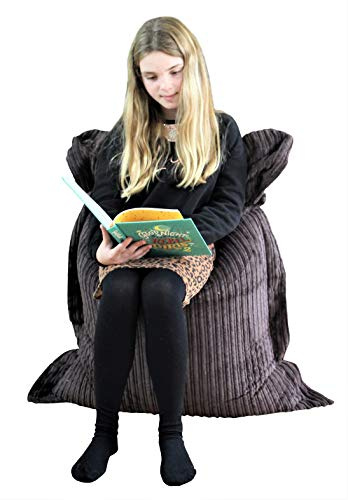 HH Home Hut Kids Beanbag Jumbo Cord Seat Corduroy Fabric Indoor Gaming Chair Cushion Bean Bag Bedroom POD Bag Ergonomic Design for Body Support Lounge Boho Decor Living Room Gamer for Children