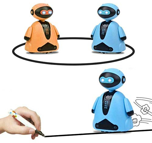 Kidoloop Interactive Robot Induction Marking Robot Black Line Sensing Road Simulation Toddlers Robot Toys Inductive, Child Educational