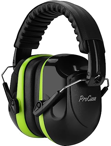 ProCase Noise Reduction Ear Muffs, Sound Proof Ear Protection, NRR 28dB Noise Cancelling Headphones for Adults Kids Autism, Hearing Protection for Mowing -Green