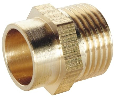 SOMATHERM FOR YOU - raccordo in ottone a saldare diritta - Male 12/17 - Per tubo di rame Ø12 - Borsa di 2 pezzi