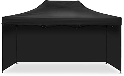 Tourtecs Pavillion Pliable + 4 Parois pavillon 3x4,5m Pliable de Course Le Noir