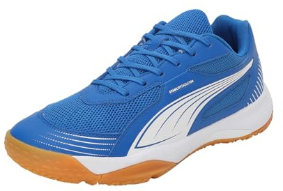 PUMA Unisex Solarflash III Indoor Court Shoe, Team Royal White, 44 EU