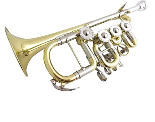 Anfänger Trompete BB Trompete B Wohnung Mit Extra Führpipe Messing Piccolo-Trompeten Musikinstrumente Trompeta Mit Fallmundstück