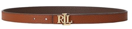 Ralph Lauren Cinturón reversible con logotipo, color marrón claro/marrón oscuro, talla XL, marrón, XL