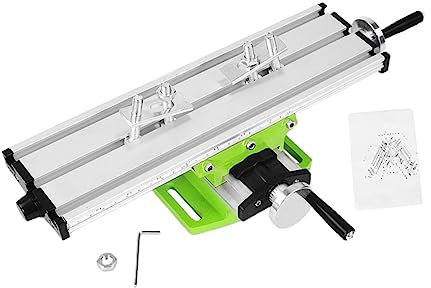 UKCOCO Support pour Mini-perceuse Table Coulissante et Étau Inclus Table Croix Multifonction pour Perceuse à Main Support pour Perceuse Établi