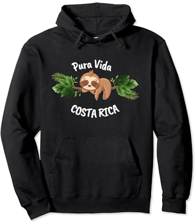 Pura Vida Costa Rica Faultier Relaxing Pullover Hoodie