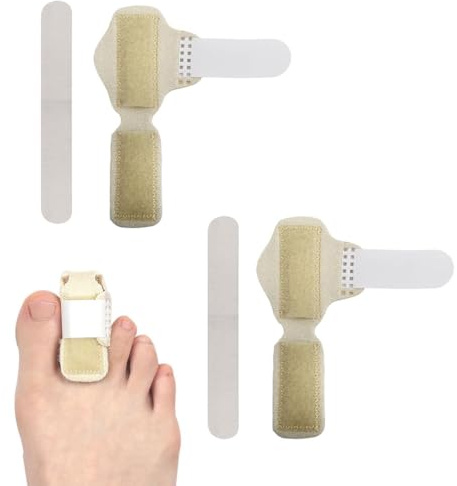 YOCDNOV 2 Pezzi Stecca per Dita piegate- raddrizzatore per Dita dei Piedi, correttore per Dita a Martello, tutore Regolabile per Dita Rotte, Dita ad Artiglio, Adatto a Uomo e Donna(Colore)